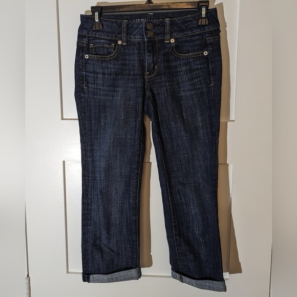 American Eagle Artist Crop Stretch Denim Capri Size 00 - Picture 5 of 5